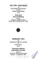Annuaire de L'Association Du Barreau Canadien Et Le Procès-verbal de Sa ... Assemblée Annuell