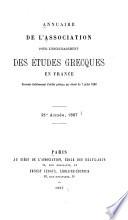 Annuaire de l'Association pour l'encouragement des études grecques en France
