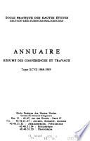 Annuaire de l'École pratique des hautes études, Section-sciences religieuses