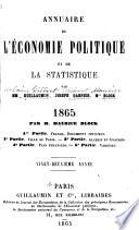 Annuaire de l'économie politique et de la statistique