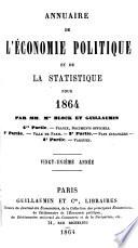 Annuaire de l'economie politique et de la statistique