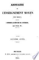 Annuaire de l'enseignement moyen