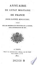 Annuaire de l'etat militaire de France