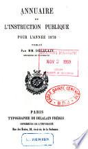 Annuaire de l'instruction publique et des beaux-arts