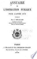 Annuaire de l'instruction publique et des beaux-arts