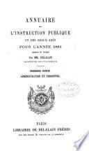 Annuaire de l'instruction publique et des beaux-arts