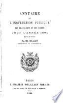 Annuaire de l'instruction publique et des beaux-arts