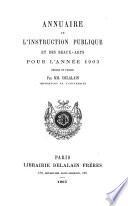 Annuaire de l'instruction publique et des beaux-arts