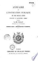 Annuaire de l'instruction publique et des beaux-arts pour l'année