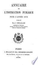 Annuaire de l'instruction publique
