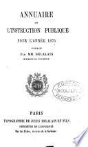Annuaire de l'instruction publique
