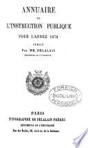 Annuaire de l'instruction publique