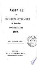 Annuaire de l'Université catholique de Louvain ...