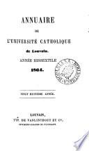 Annuaire de l'Université catholique de Louvain ...