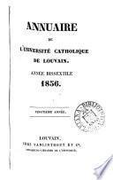 Annuaire de l'Université catholique de Louvain ...