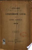 Annuaire de l'Université de Laval pour l'année académique 1888-1889