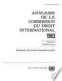 Livre Annuaire de la Commission du Droit International 1983, Vol. II, Partie 1