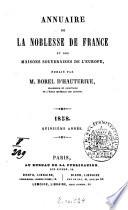 Annuaire de la noblesse de France et des maisons souveraines de l'Europe