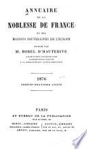 Annuaire de la noblesse de France et des maisons souveraines de l'Europe