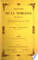 Annuaire de la noblesse de France et des maisons souveraines de l'Europe