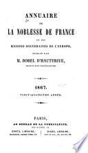 Annuaire de la noblesse de France et des maisons souveraines de l'Europe