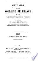 Annuaire de la noblesse de France et des maisons souveraines de l'Europe