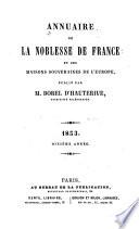 Annuaire de la noblesse de France et des maisons souveraines de l'Europe