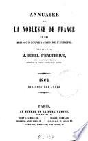 Annuaire de la noblesse de France et des maisons souveraines de l'Europe
