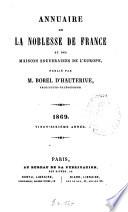 Annuaire de la noblesse de France et des maisons souveraines de l'Europe