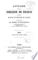 Annuaire de la noblesse de France et des maisons souveraines de l'Europe