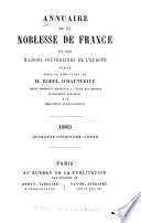 Annuaire de la noblesse de France et des maisons souveraines de l'Europe