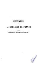 Annuaire de la noblesse de France et des maisons souveraines de l'Europe