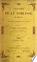 Annuaire de la noblesse de France et des maisons souveraines de l'Europe
