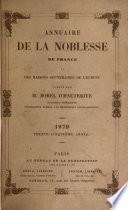 Annuaire de la noblesse de France et des maisons souveraines de l'Europe