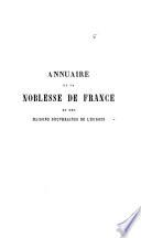 Annuaire de la noblesse de France et des maisons souveraines de l'Europe