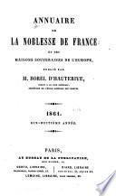 Annuaire de la noblesse de France et des maisons souveraines de l'Europe