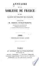Annuaire de la noblesse de France et des maisons souveraines de l'Europe