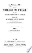 Annuaire de la noblesse de France et des maisons souveraines de l'Europe