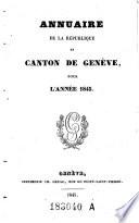 Annuaire de la republique et canton de Geneve