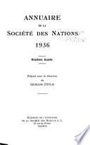 Annuaire de la Societe des Nations