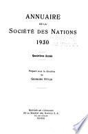 Annuaire de la Societe des Nations