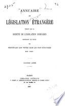 Annuaire de législation étrangère
