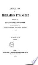 Annuaire de législation française et étrangère