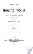Annuaire de législation francaise