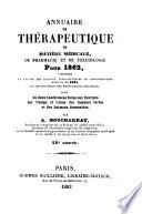 Annuaire de thérapeutique, de matière médicale, de pharmacie et de toxicologie