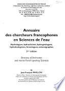 Annuaire des chercheurs francophones en sciences de l'eau