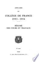 Annuaire du Collège de France