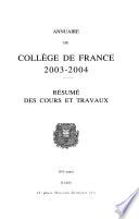 Annuaire du Collège de France