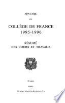 Annuaire du Collège de France
