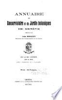 Annuaire du Conservatoire et du jardin botaniques de Genève